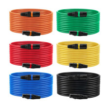 XLR-Kabel 4,57 m-Duoku-Mikrofonkabel DMX männlich-weiblich abgeschirmt-3-polige vergoldete XLR-Stecker-6er Pack