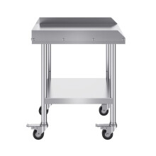 Table de Travail Cuisine - DUOKU - Table de Préparation - Acier Inoxydable - 610 x 610 x 762 mm - Avec Roulettes