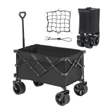 Carrinho Dobrável - DUOKU - Carrinho de Praia - 150 L - Carga 120 kg - Rodas Todo-Terreno - Porta-Copos