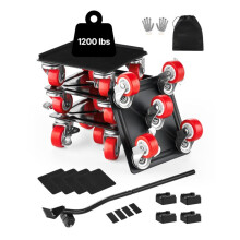 Roulant para Móveis - DUOKU - XY-7 - Carga 1 200 lb - Aço Carbono - 5 Rodas Giratórias