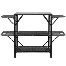Table de Cuisine de Camping - DUOKU - Pliable en Aluminium - 126x46x81 cm - Sac de Transport Inclus