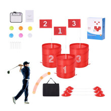 Takapihan Golf - Duoku - Kannettava 3-reikäinen setti - Perhehuvia, telttailua, nurmikkoa, pihaa, puistoa varten