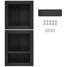 Nichos de Chuveiro - DUOKU - XPSNICHE161620 - 40,64 x 40,64 cm - Armazenamento Embutido - Preto