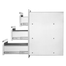 Buitenkastdeuren-Duoku-14,7"L x 25,4"H x 18,7"D-Ingebouwde Barbecue Lades-met RVS Handvat