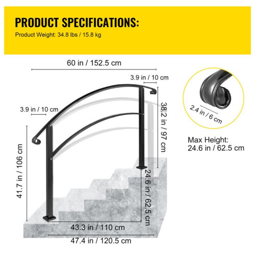 Trapleuningen - DUOKU - LTFSBS-3FT - Smeedijzer - Flexibel - Wit 1