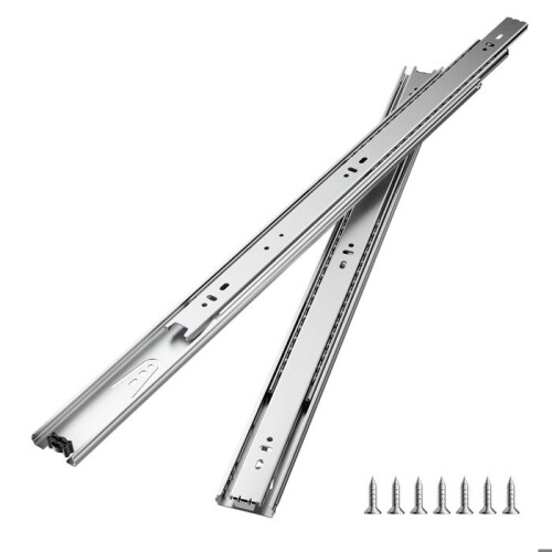 Trilhos de Armário com Rolamento de Esferas - DUOKU - Lote de 10 Pares - 24 polegadas - Capacidade 45 kg - Aço Carbono