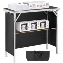 Draagbare Podiumtafel-Duoku-voor Professionele Beurs- 97 x 38 x 86 cm-met Opbergsteun en Draagtas