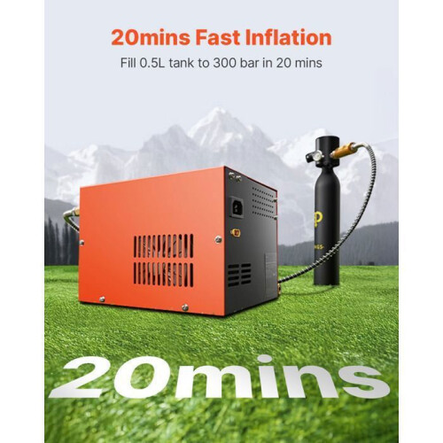 Luchcompressor - DUOKU - PCP-Duoku-300W - 30MPa - Draagbaar - Ventilator Koeling 2