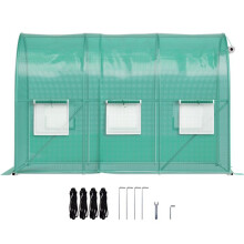 Serre Tunnel - DUOKU - VV-TG-1077GREEN - 3x2x2m - Acier Galvanisé - Portable pour Plantes