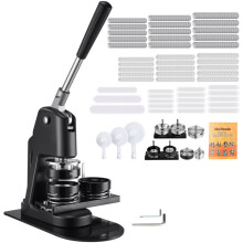 Máquina de Insignias 3-en-1-Duoku-32/58/75 mm-Prensa de Pines con 300 kits de Consumibles-Negro