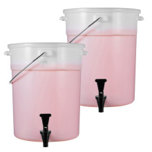Distributeur de Boissons - DUOKU - 5 Gallons - 2 Packs - Plastique - Robinet et Couvercle