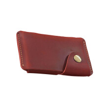 Small Credit Card Holders for Women and Men Coin Purse-Wine red