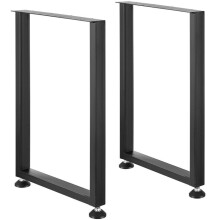 Pieds de bureau réglables en acier - DUOKU - Lot de 2 - 711 mm - Charge maximale 454 kg - Section 50 x 30 mm