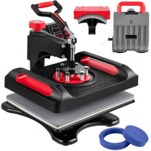 Prensa Caliente 5 en 1-Duoku-30 x 38 cm-Impresora de Sublimación 1000 W-Calentamiento de Doble Tubo-DIY Tazas camisetas
