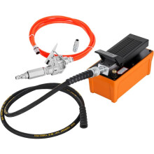 Lucht-hydraulische voetpomp Duoku-10000 PSI met slang - Hydraulische pomp voor cilinders, Robuuste hydraulische pomp
