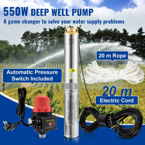 Dompelpomp - DUOKU - 3SDM2/21 - 550W - 89m Hoogte - RVS IP68 2