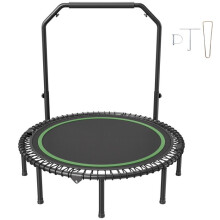 Mini Trampolin Flexibel 51 po-Duoku-Maximallast 205 kg-Fitness-Trampolin mit verstellbarem Schaumstoffgriff in 4 Stufen