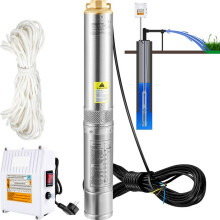 Syväkaivojen uppopumppu-Duoku-370 W-230 V, 110 l/min-Paon korkeus 44 m-20 m johto