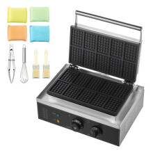 Wafelijzer - DUOKU - 10 Stuks - 1550 W - Antiaanbak - RVS - Temperatuurregeling