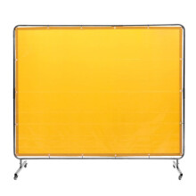 Laserscherm-Duoku-6' x 8' met Brandwerende Vinyl Beschermgordijn op 4 Zwenkwielen-Geel