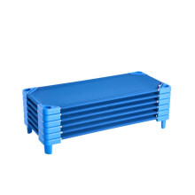Set di Letti Impilabili per Bambini-Duoku-Coppia di 6-130 x 57 cm-per Asilo e Scuola Materna-Blu