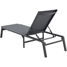 Sillón de patio - DUOKU - 6151 - Aluminio - Gris Oscuro - Plegable - 2 Piezas