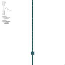 Clôture - DUOKU - 10 Pack - Poteaux en Métal T - Acier au Carbone - Vert - 5 Pieds
