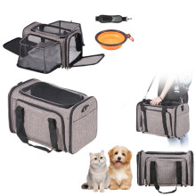 Bolsa de transporte para gato - DUOKU - JW-XB21212517 - Aprobada por aerolíneas - Asa telescópica - 4 ruedas