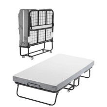Opklapbed-Duoku-38 x 75 po-Vouwbed Double met 5 po Geheugenschuimmatras-Robuste metalen frame