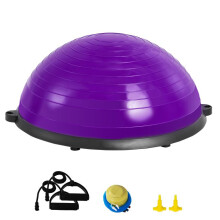 Demi-ballon d'exercice-Duoku-Ballon d'équilibre 23 po-Ballon de Stabilité 300 kg-avec Bandes de Résistance et Pompe à Pied