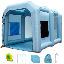 Tente de Peinture - DUOKU - Cabine Gonflable - 4x2,95x2,75m - Filtre Inclus - Souffleur 950W