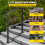 Rampe d'escalier - DUOKU - LTFS-3FTB - Fer Forgé - Noir - Convient à 1 à 3 Marches 3