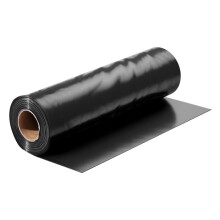 Lona de Plástico - DUOKU - 10 Mil - 3,05 m x 30,48 m - Color Negro - Barrera de Vapor Sanitaria