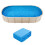 Poolabdeckung - DUOKU - Oval - 24x12,3 Fuß - Langlebiges Vinyl - Einfarbig 1