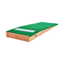 Draagbaar Lanceerplatform-Duoku-216 cm-met Verblekingsbestendig Kunstgras, Houten Plank en Basis