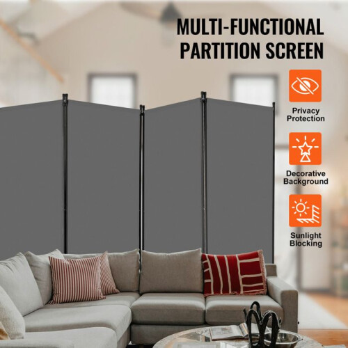 División - DUOKU - Pantalla Plegable - 4 Paneles - Gris - Interior 2