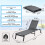 Sdraio - DUOKU - 6151 - Alluminio - Grigio Scuro - Pieghevole - 2 Pezzi 2