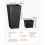 Vasi - DUOKU - Set di 2 - 55 cm - Neri - Design Moderno - Drenaggio Integrato 2