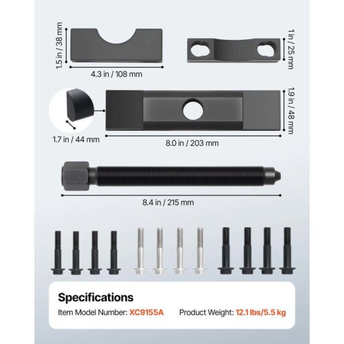 Extrator de Forquilha - DUOKU - XC9155A - Aço - Compatível com Caminhões Classes 6-8 - 12,1 lb 1