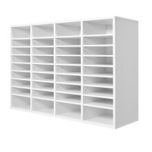 Organiseur de Documents - DUOKU - KLFC-20 - 36 Compartiments - Bois Blanc - Réglable 25-55 mm