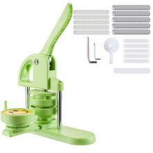 Máquina de Insignias-Duoku-75 mm-Prensa para Botones Personalizados de Plástico-con 100 Kits de Consumo-Verde