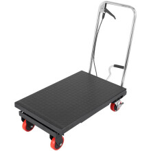 Mesa Hidráulica Elevatória - Duoku - Altura de Elevação de 28,5/720 mm - Elevador de Tesoura Simples Manual - Preto