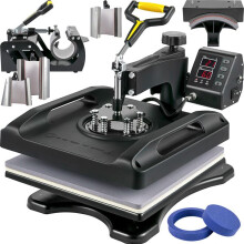 Heißpressmaschine 8 in 1-Duoku-38 x 38 cm-Doppeltubheizung für Sublimationsdruck 1000 W