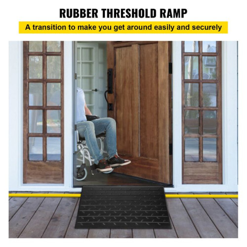 Rampe di Accesso in Gomma-Duoku-2,6 po 3 Canali-Solid per Sedia a Rotelle e Scooter 2