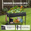 Jardineira - DUOKU - 42,5 x 19,5 x 31,5 polegadas - Metal Galvanizado - Preto - Retangular 5