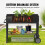 Jardineira - DUOKU - 42,5 x 19,5 x 31,5 polegadas - Metal Galvanizado - Preto - Retangular 6