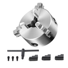Mandril de Tour-Duoku-à 3 Mordazas 6" Auto-Centrante Rango de Sujeción de 0,14 a 6,3 Pulgadas Mordazas Reversibles