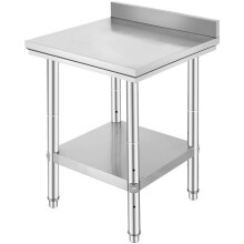 Table de Travail Cuisine Acier Inoxydable-Duoku-Table de Préparation-600 x 600 x 880 mm-Hauteur Réglable-Capacité de 318 kg