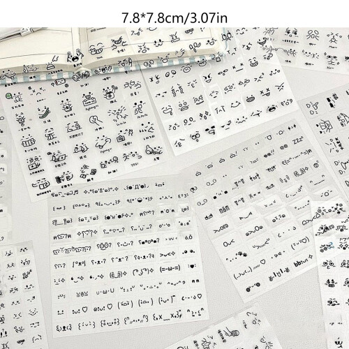 10 Sheets Cartoon Sticker Emoticon Sticker Scrapbook Sticker 1
