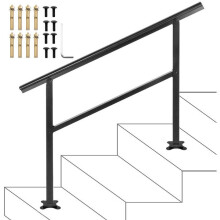 Rampa de escada externa - DUOKU - LZHG-KT - Alumínio - Capacidade de carga 75 kg - Preto